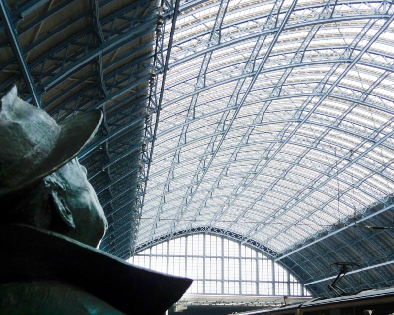 Sir John Betjeman statue at St. Pancras