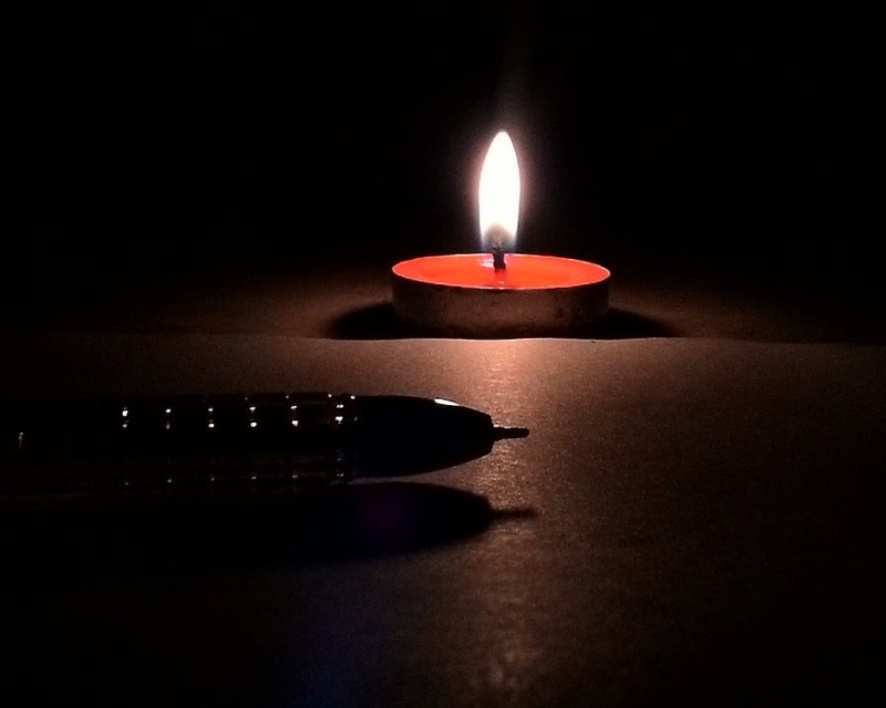 Candle and pen