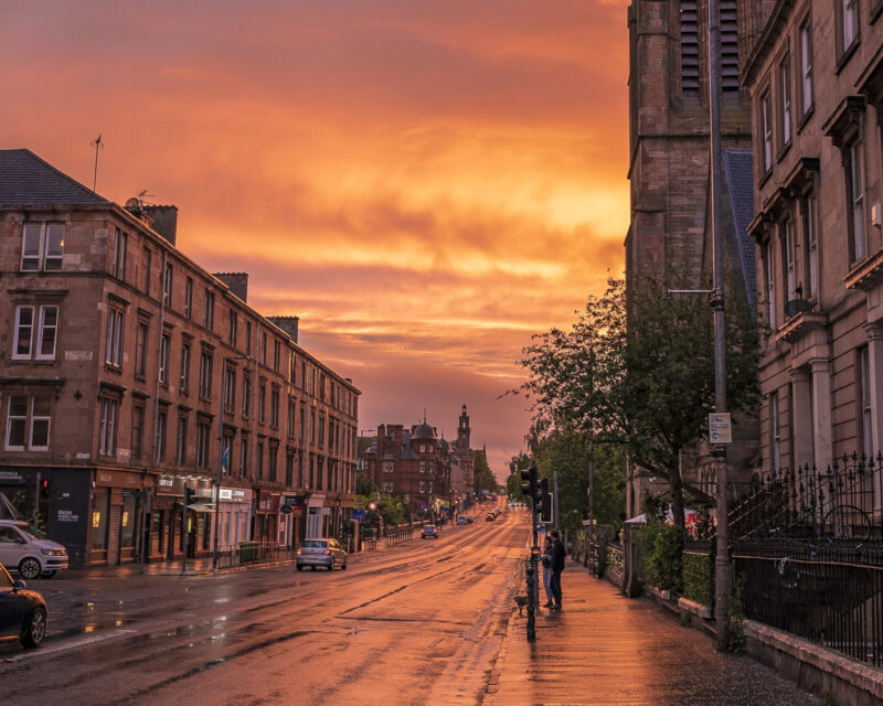 Glasgow sunset