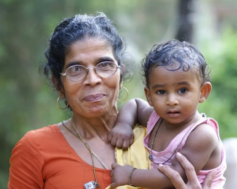 Grandmother and grandchild