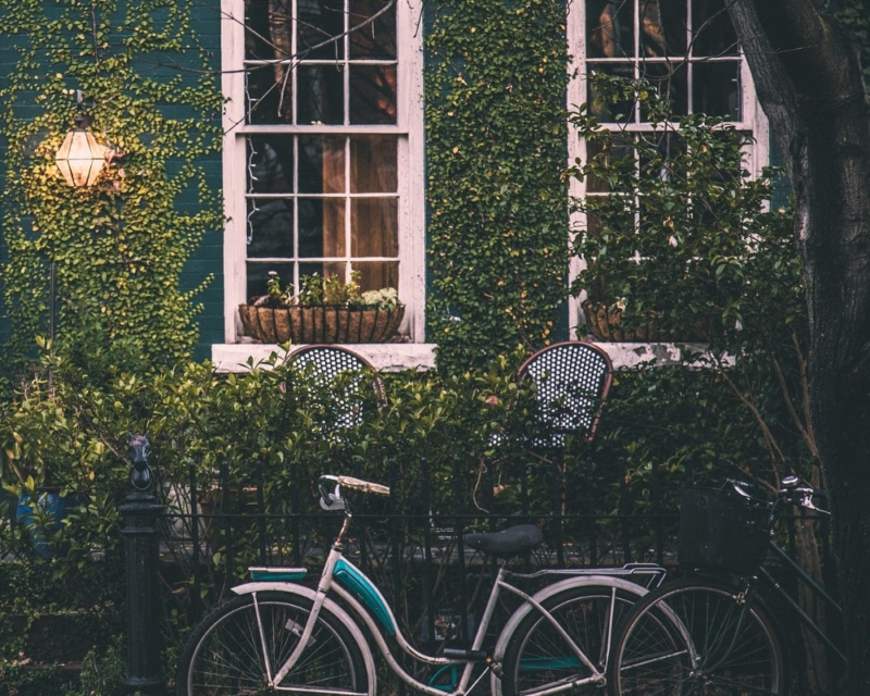 BIcycle outside house