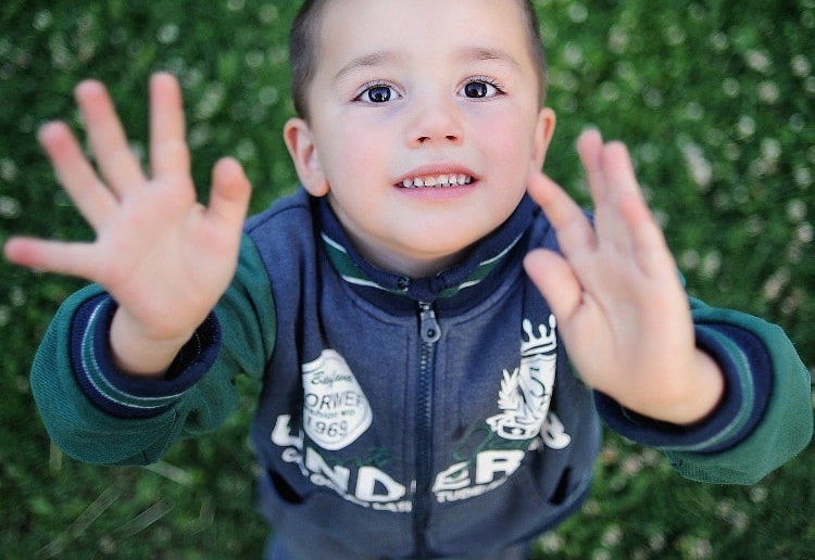 Child looking up