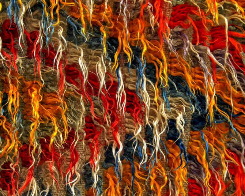 Rear of tapestry