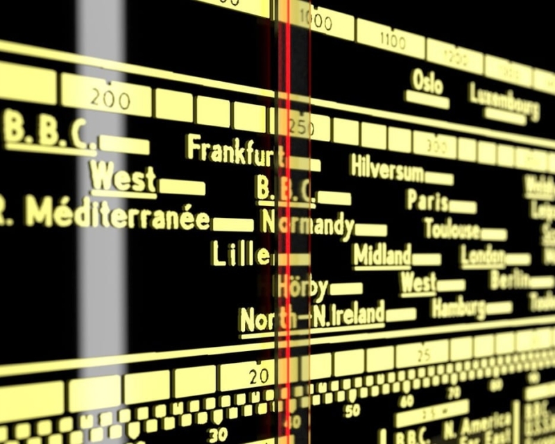 Shortwave radio dial