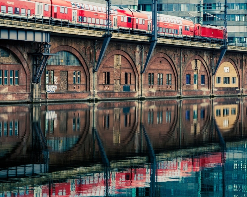 Train and river