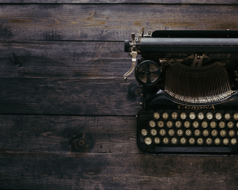 An image of a typewriter. Photo by Patrick Fore on Unsplash.