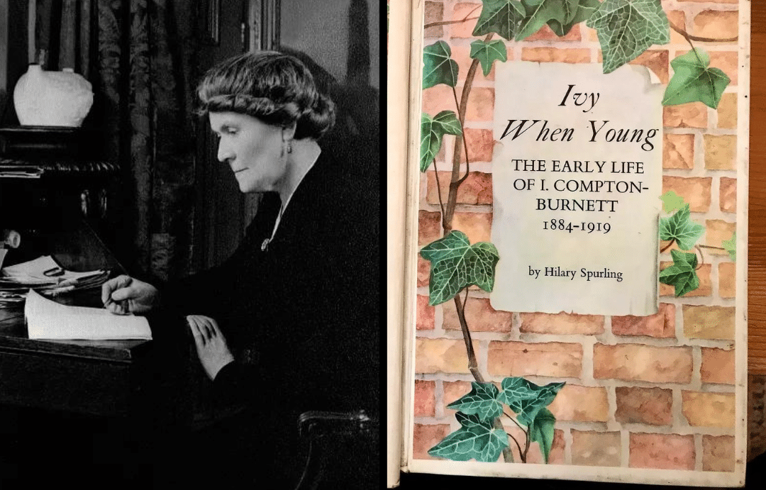 Ivy Compton-Burnett Hulton Archive Getty Images. Picture shown alongside an image of the inside cover of Hilary Spurling's biography about Ivy Compton-Burnett.