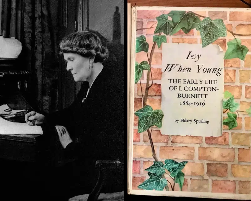 Ivy Compton-Burnett Hulton Archive Getty Images. Picture shown alongside an image of the inside cover of Hilary Spurling's biography about Ivy Compton-Burnett.