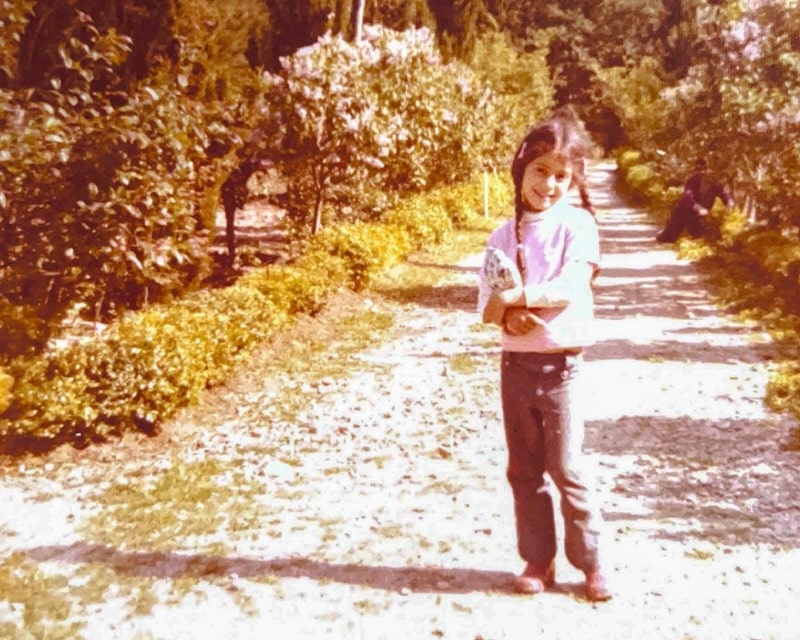 Photo of Marjorie Lotfi in the Rose Garden, Tehran, courtesy of the author