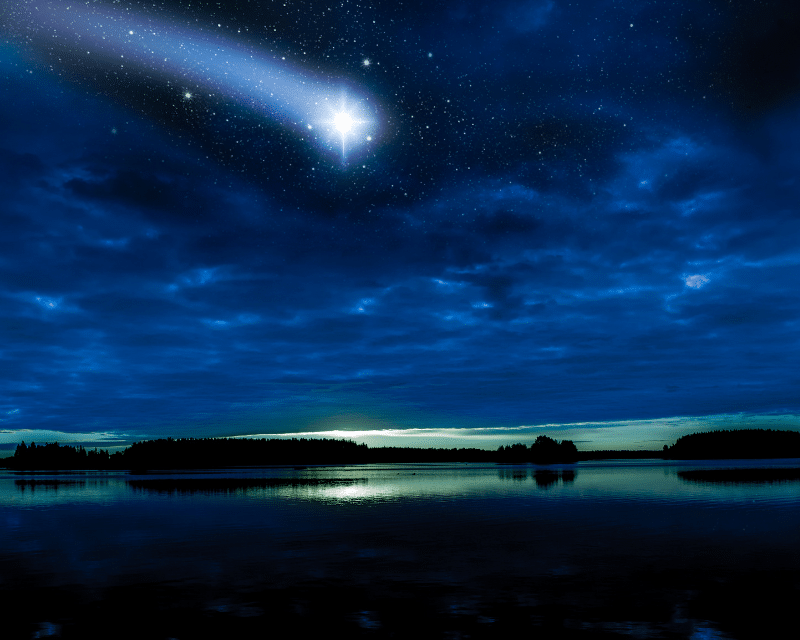 Image of a shooting star in Sweden. Image by by-studio, CanvaPro.
