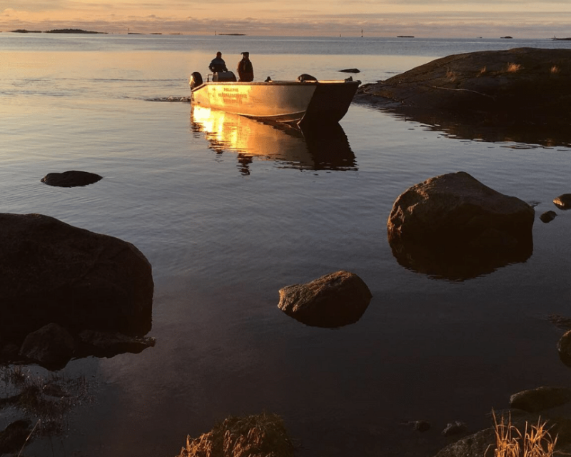 Dan Richards photograph of a Finnish sunset, taken as he researched Moomins creator Tove Jansson's writing process