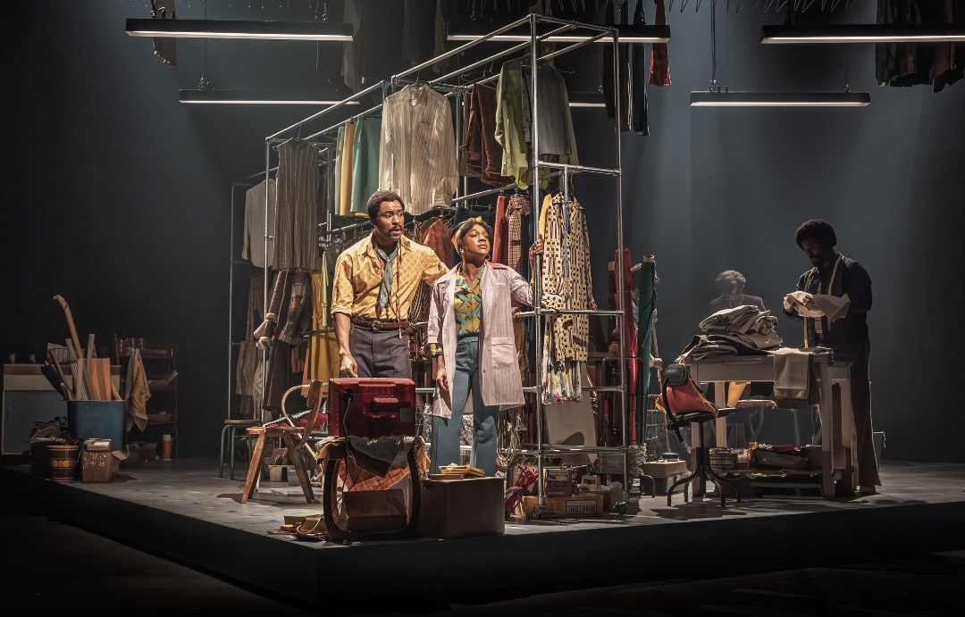 Arinze Kene as Walker Holt and Cherrelle Skeete as Darlene Holt in Alterations at the National Theatre. Photographer Marc Brenner