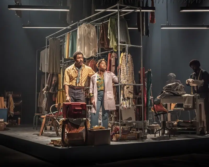 Arinze Kene as Walker Holt and Cherrelle Skeete as Darlene Holt in Alterations at the National Theatre. Photographer Marc Brenner