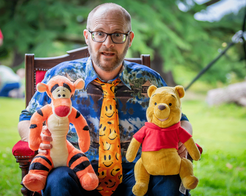 Jim Beckett at the 2025 Hunny Hunt at Hillsborough Castle. © Charlene Farrell; Disney / Royal Literary Fund.