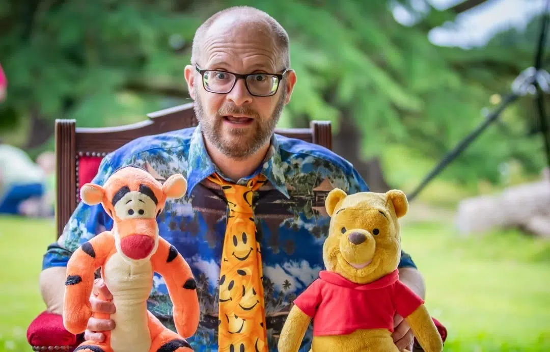 Jim Beckett at the 2025 Hunny Hunt at Hillsborough Castle. © Charlene Farrell; Disney / Royal Literary Fund.