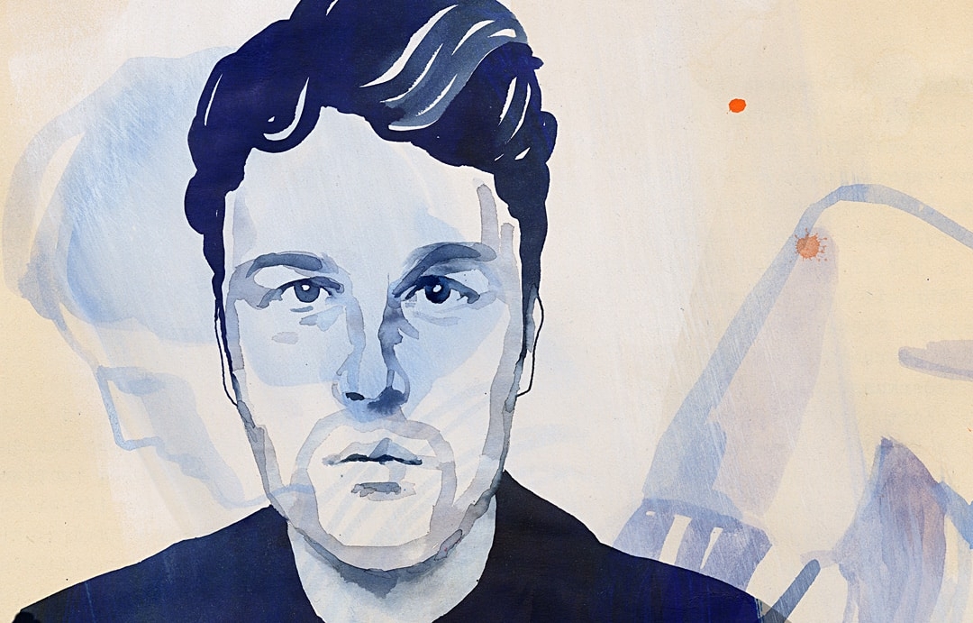 Illustration of poet Matt Abbott by Tina Berning