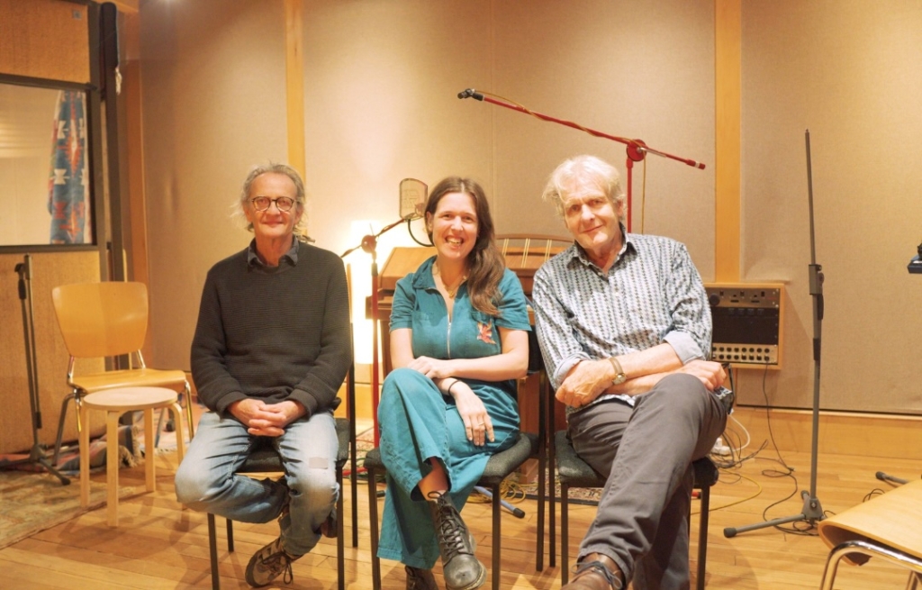 Anton Lesser, Rosie Luisa-Jones Robert Bathurst at Snap Studios for the Save the Hundred Acre Wood recording BBC Radio 4 behind-the-scenes